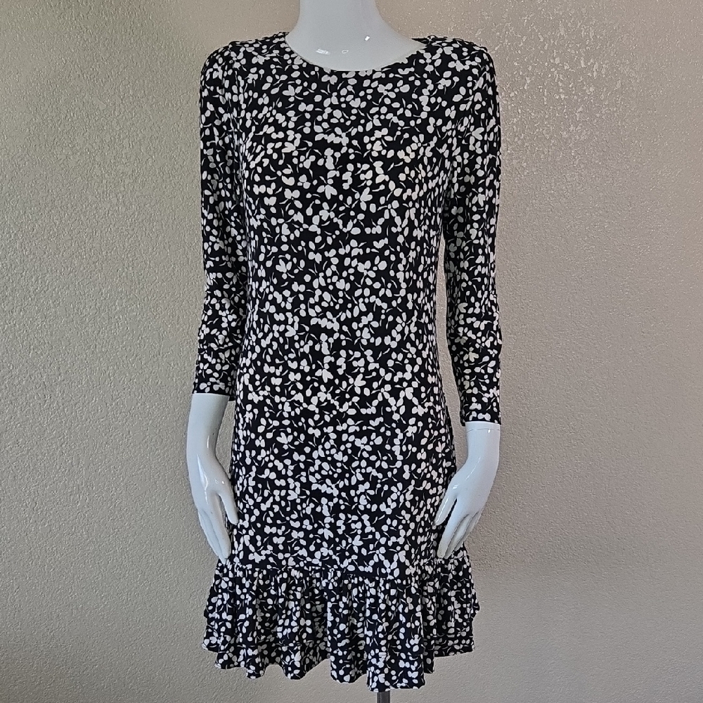 Tommy Hilfiger Monochrome Floral Pattern Dress